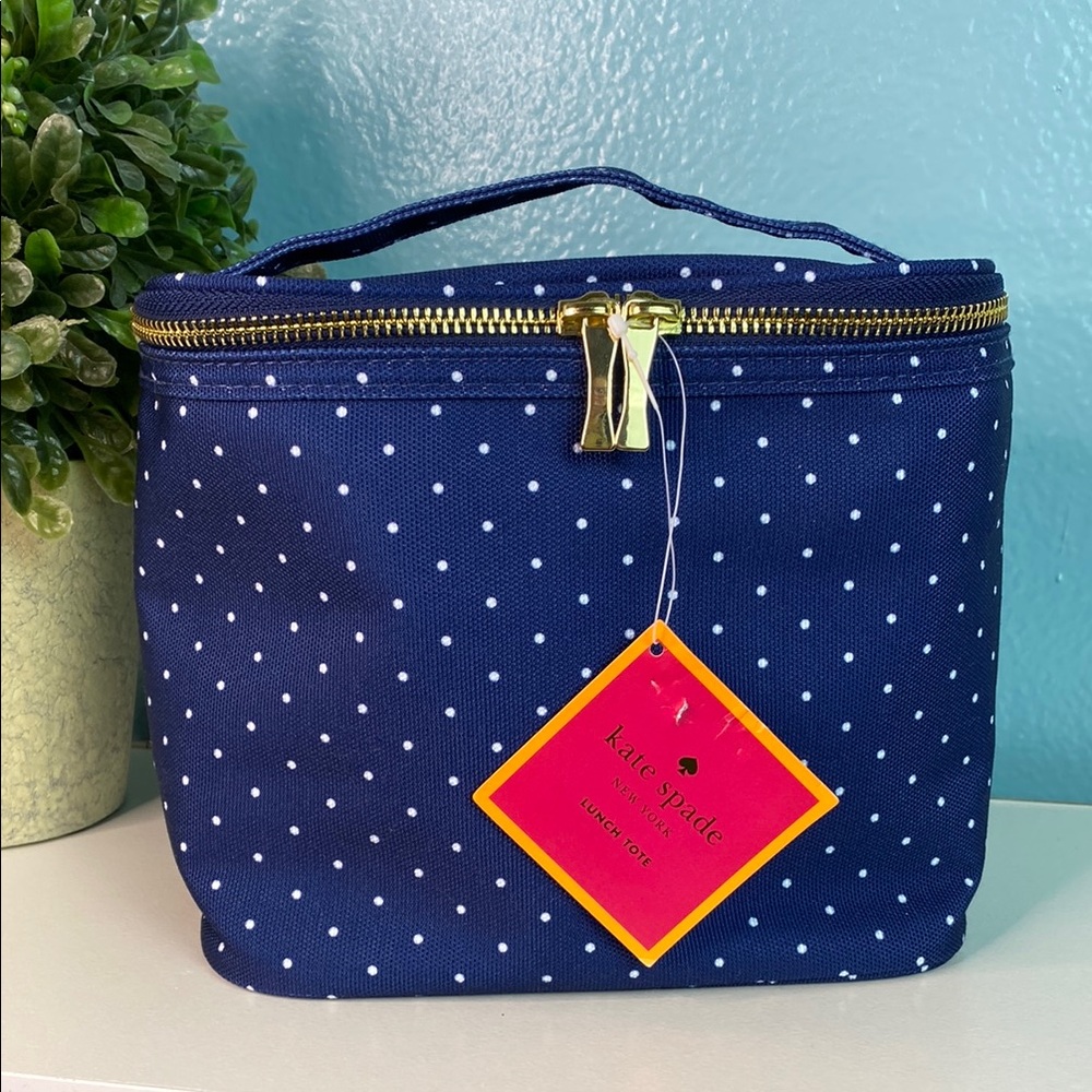 Kate Spade Larabee Dot Navy Lunch Tote